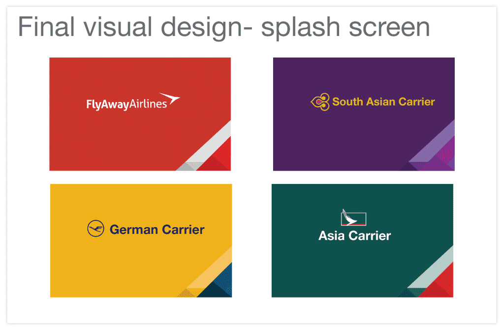 Final visual design- Splash screen