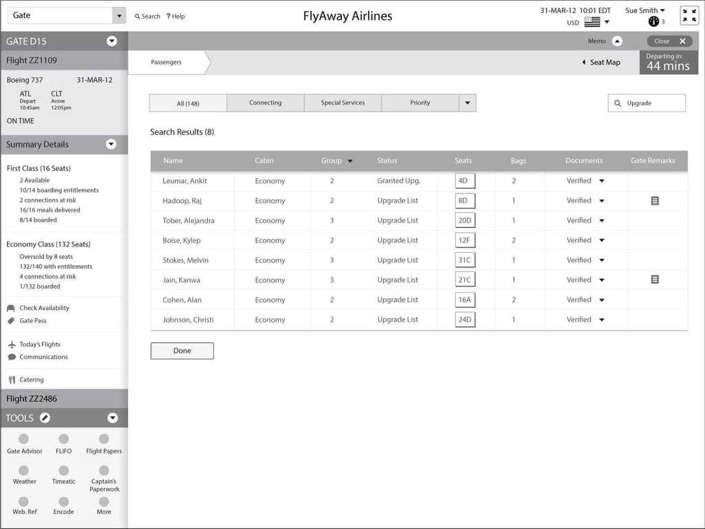 Final passenger list