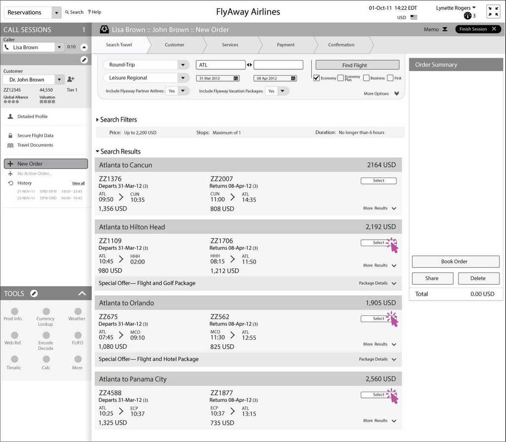 Karen selects Hilton Head, Orlando, and Panama City
