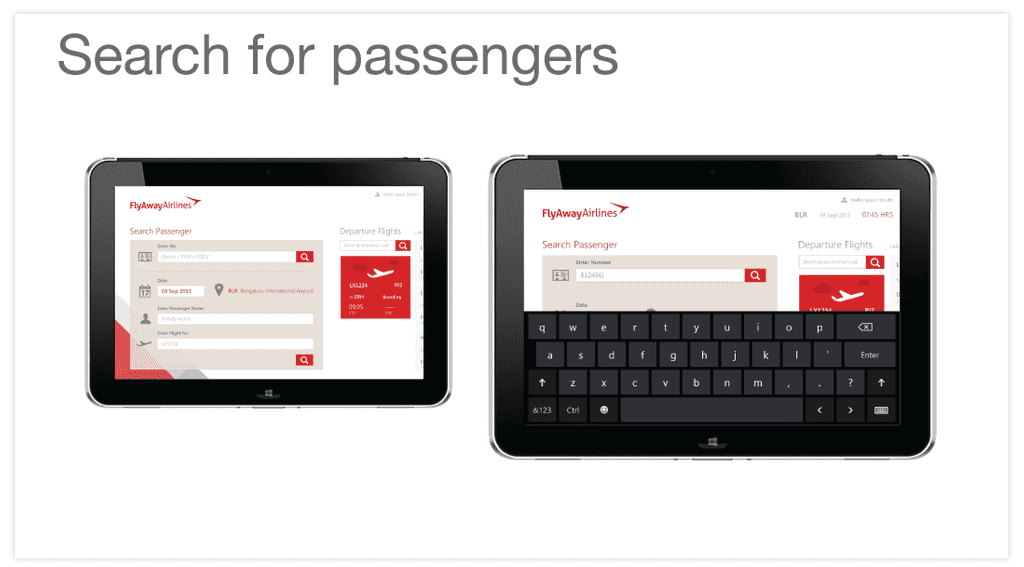 Visual Design Applied to Passenger Search Screen