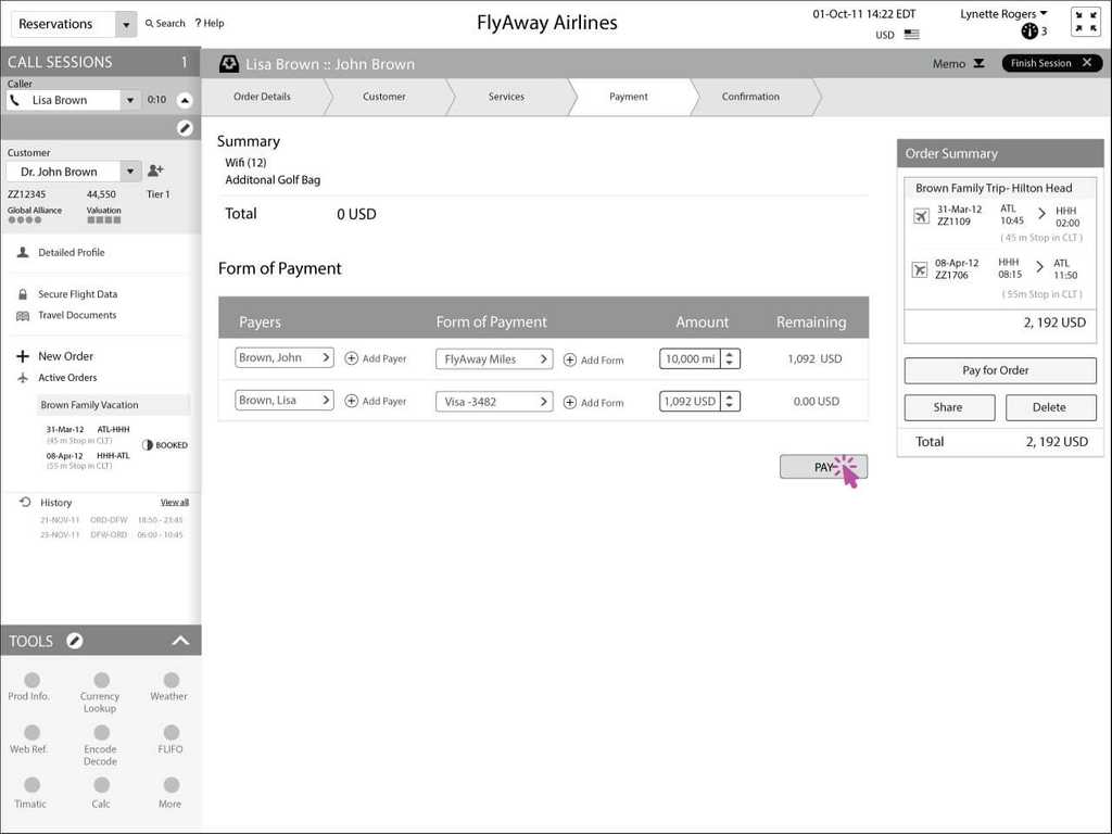 Lisa Chooses to Pay Part of Her Travel Cost with Frequent Flyer Miles