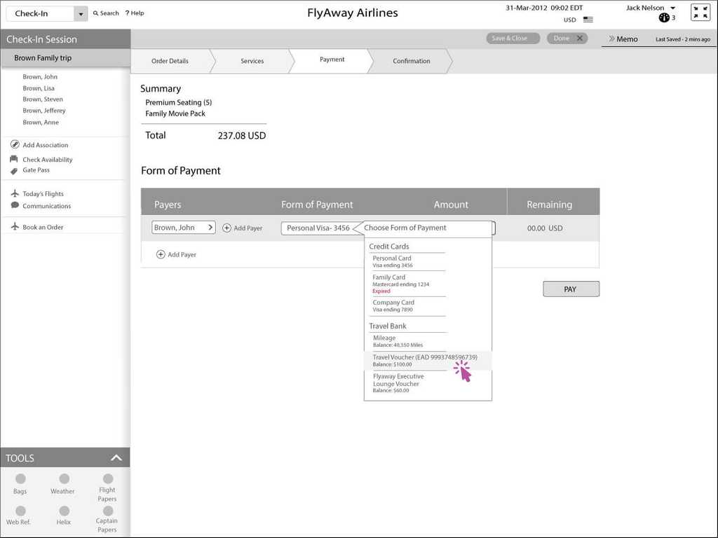 Adding a new form of payment