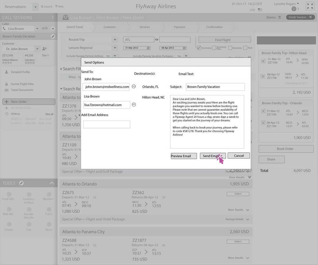 Email for John and Lisa